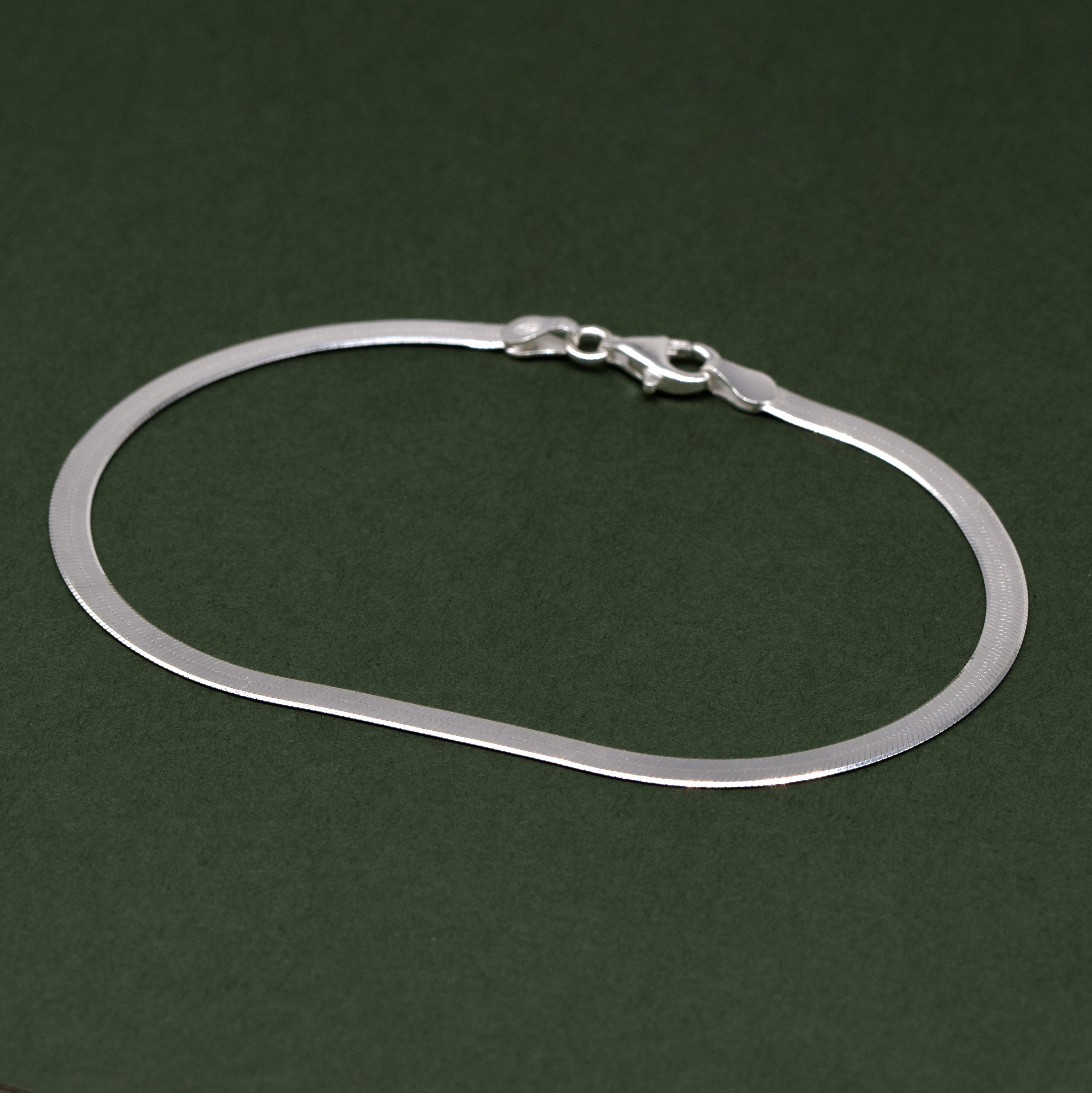 SILVER925 PLAIN HERRINGBONE BRACELET