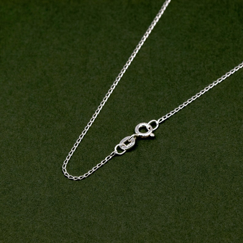 Collier chaîne gourmette en argent sterling 925 véritable 14 16, 18 20 22 24 Longueurs image 2