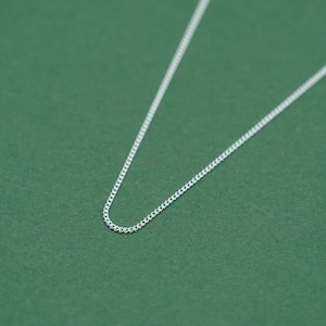 Sterling Silver Curb Chain Necklace, Classic Silver Necklace, Minimalist Silver Jewellery, Unisex Chain, Gift for Him or Her