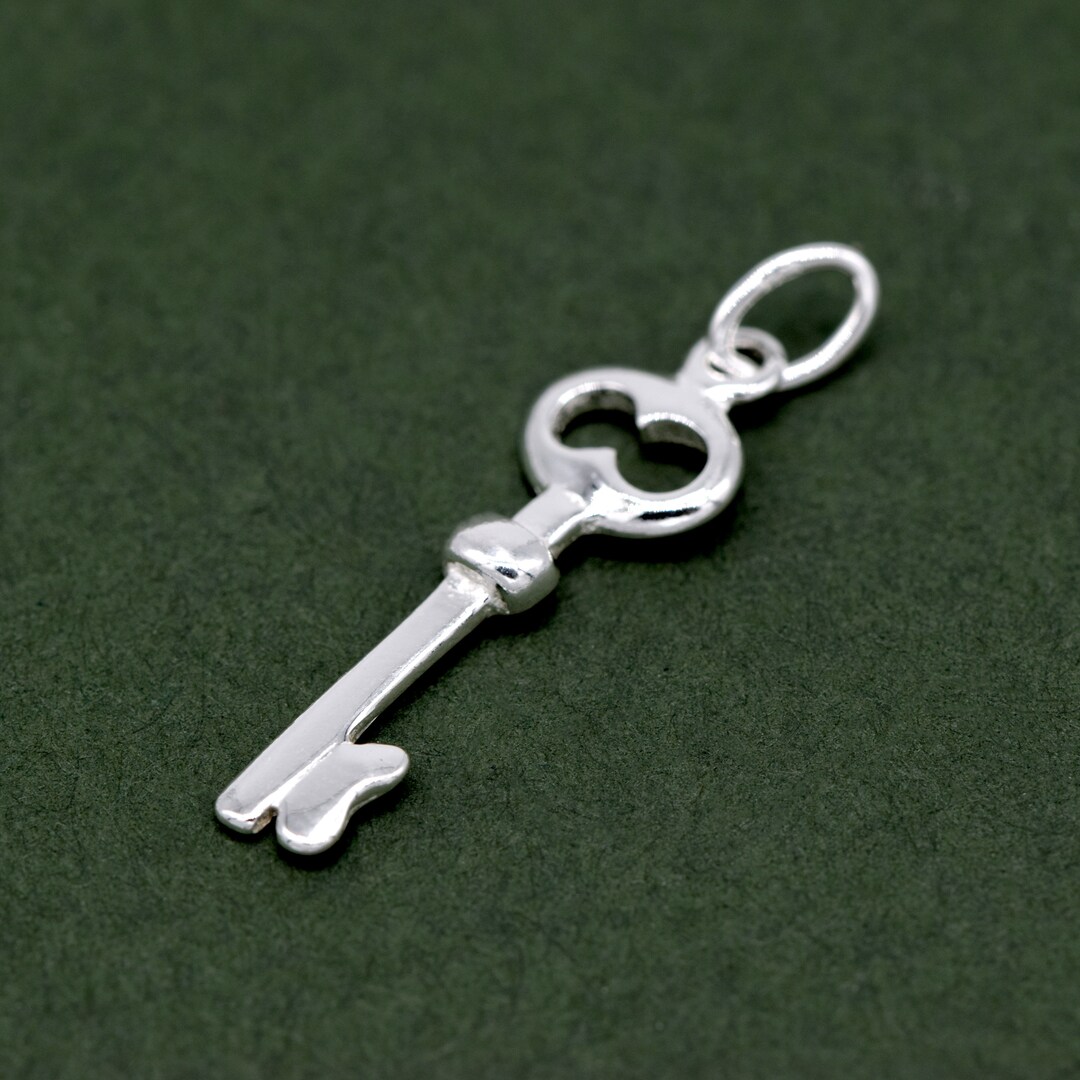 Genuine 925 Sterling Silver 19mm Key Pendant - Etsy