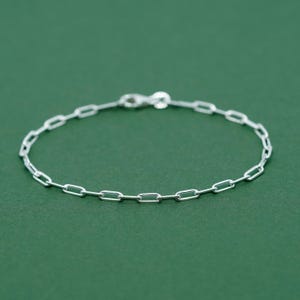 Sterling Silver Paperclip Chain Bracelet, Modern  Bracelet, Delicate Chain Bracelet, Bracelet For Women, Gift For Her