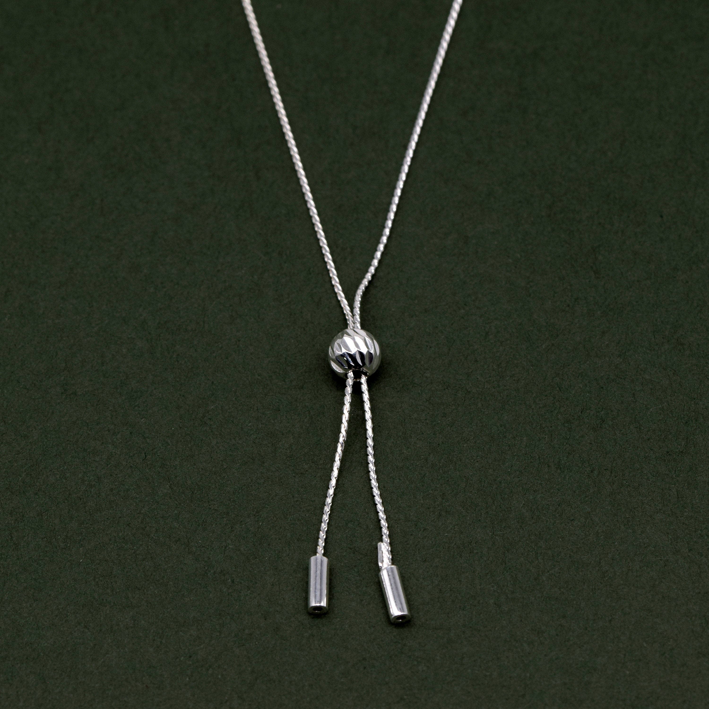 Sterling silver slide necklace clearance