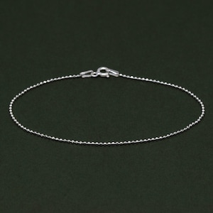 Genuine 925 Sterling Silver 1.2mm Diamond Cut Ball Chain Bracelet 6.5"/7.5"/8.5"