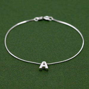 Sterling Silber Buchstabe Fußkettchen A - Z, personalisierte Initial Charme Fußkettchen, Geschenk für sie, kundenspezifischer Monogramm Schmuck