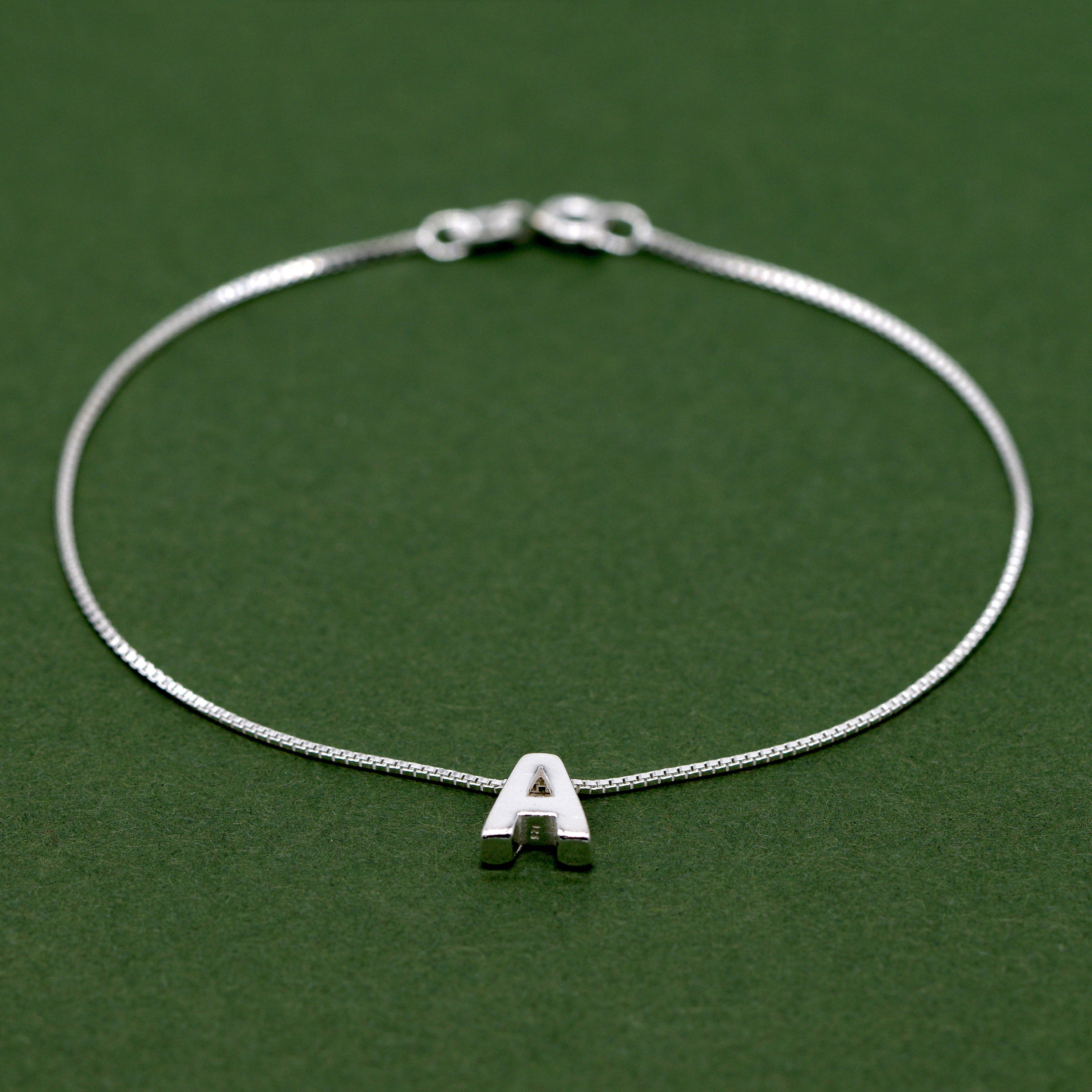 Silvora 925 Silver Bracelet Sterling Silver Initial Bracelet
