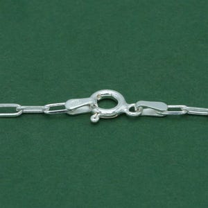 925 Sterling Silver Paperclip Bracelet | Minimalist Silver Chain Bracelet image 6