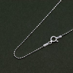 Sterling Silver Ball Chain Choker Necklace, Simple and Elegant Jewellery, Women&#39;s Necklace, Gift for Her