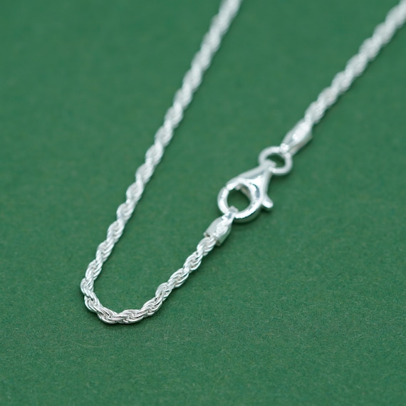 Dainty Sterling Silver Rope Chain, Delicate Silver Necklace, Simple Chain, Everyday Necklace