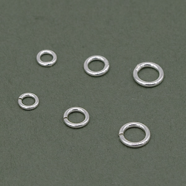 Wholesale Bulk 925 Solid Sterling Silver Open/Closed JUMP RINGS 4mm 5mm 6mm - Jewellery Making/Findings