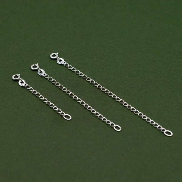 Véritable 925 Sterling Silver Chain Extender Collier/Bracelet Extension