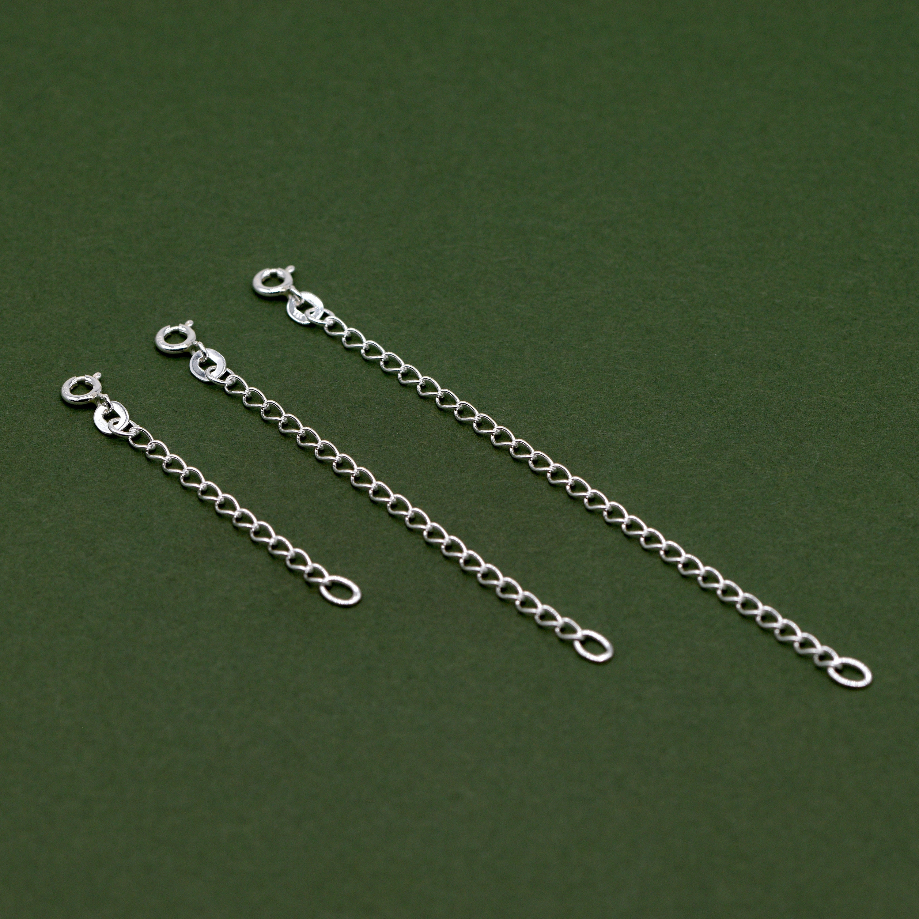 Heavy Duty Adjustable Extender Chain, 925 Sterling Silver, 2 Inch