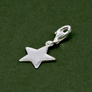 Sterling Silver Star Charm, Bracelet Charm, Dainty Silver Charm, Gift for Her, Delicate Charm