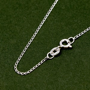 Collier chaîne gourmette en argent sterling 925 véritable 14 16, 18 20 22 24 Longueurs image 1