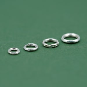 Wholesale Sterling Silver Bevelled Split Rings For Charms 5mm, 6mm, 7mm, 8mm - Jewellery Making, Jewellery Findings