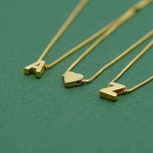 Personalisierte vergoldete Sterling Silber Anfang Halskette, Benutzerdefinierte Buchstabe Charme Anhänger, Halskette Geschenk