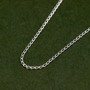 Collier chaîne gourmette en argent sterling 925 véritable 14 16, 18 20 22 24 Longueurs image 8