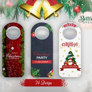Aanpasbare magneet flesopener kerst: souvenir feestbedankje