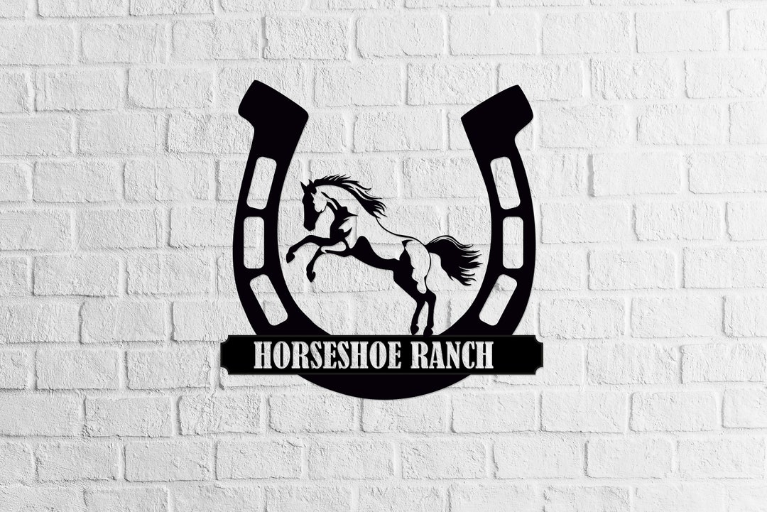 Personalized Horse Name Plate, Horse Ranch Decor, Western Style, Equestrian Sign, Custom Horse
