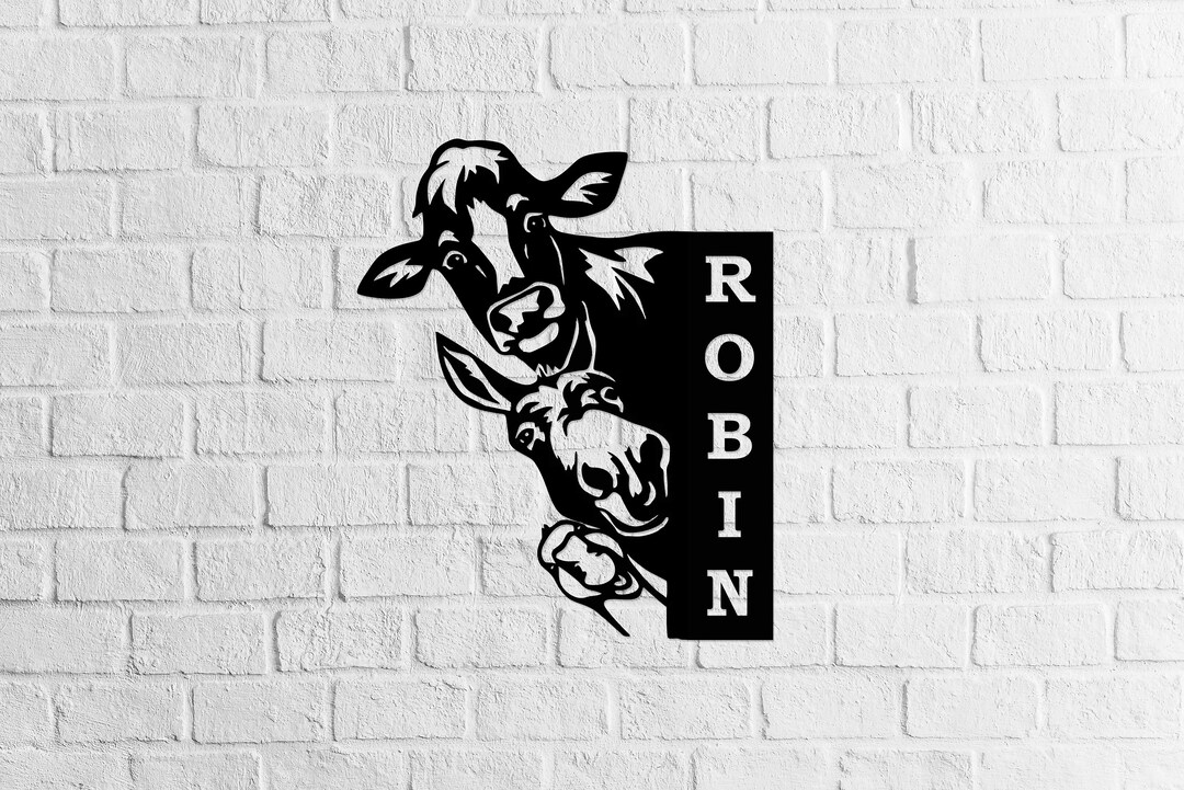 Cow Circle Outdoor Farm Sign Rustic Porch Sign Farm Porch Etsy