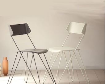Moderner Stuhl IBSEN ONE aus Gebogenem Holz – Weiß oder Grau Lackiert – Italienisches Design, Anpassbar