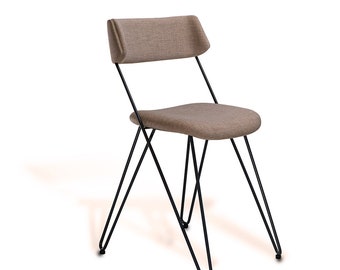Handmade Italian Modern Dining Chair – Customizable Upholstered Accent Seating