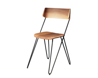 IBSEN contemporary design Chair - Made in Italy - Unique and Modern - Walnut, Mahogany, gray or white lacquer Finishes