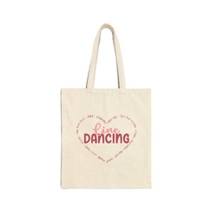 Line Dancer Tote Bag, Gift for Linedancer, Dance Tote, Cotton Canvas Bag, Line Dancing Gift, Line Dance Accessories, Dance Teacher Present