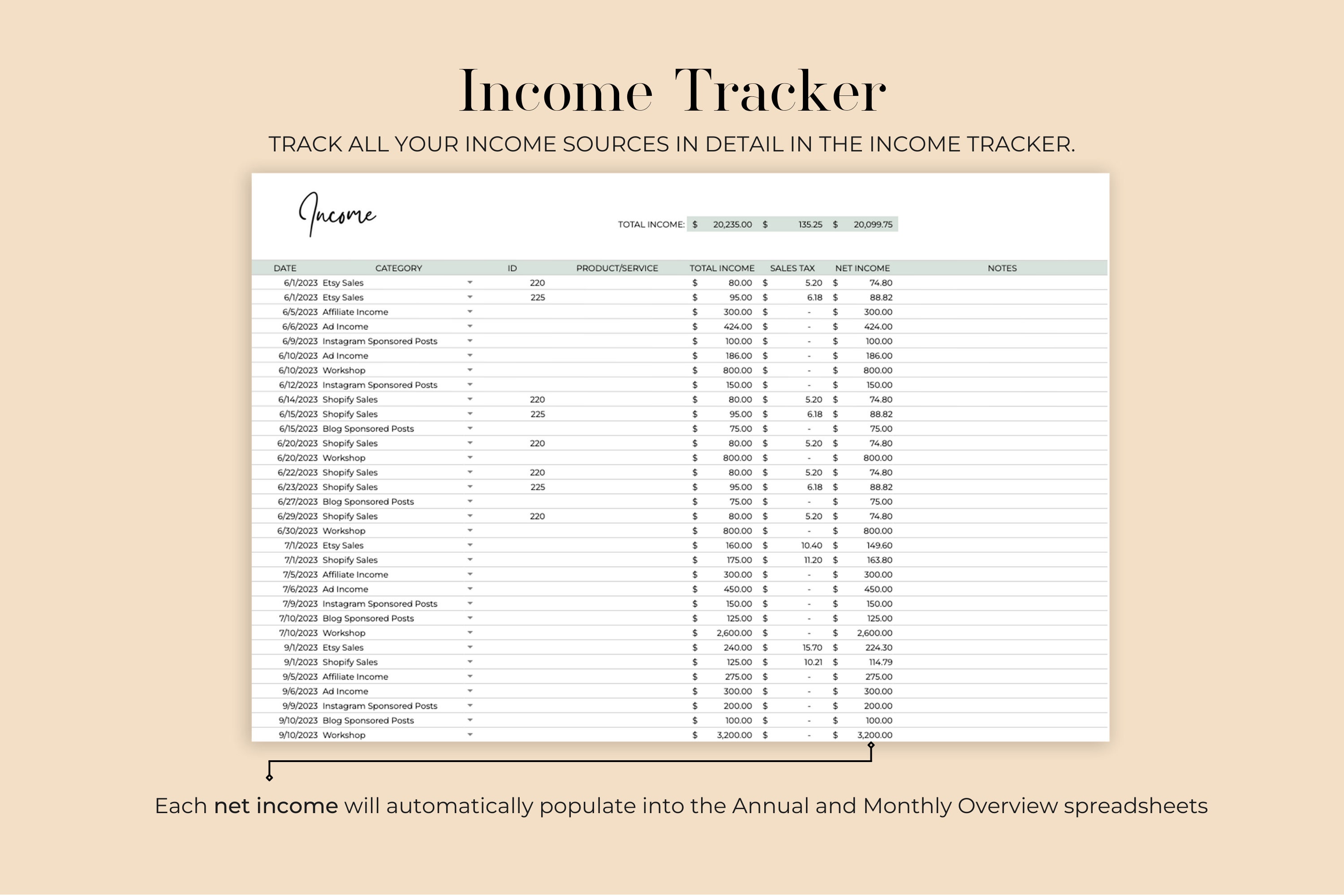 Small Business Bookkeeping Spreadsheet, Easy Bookkeeping Template