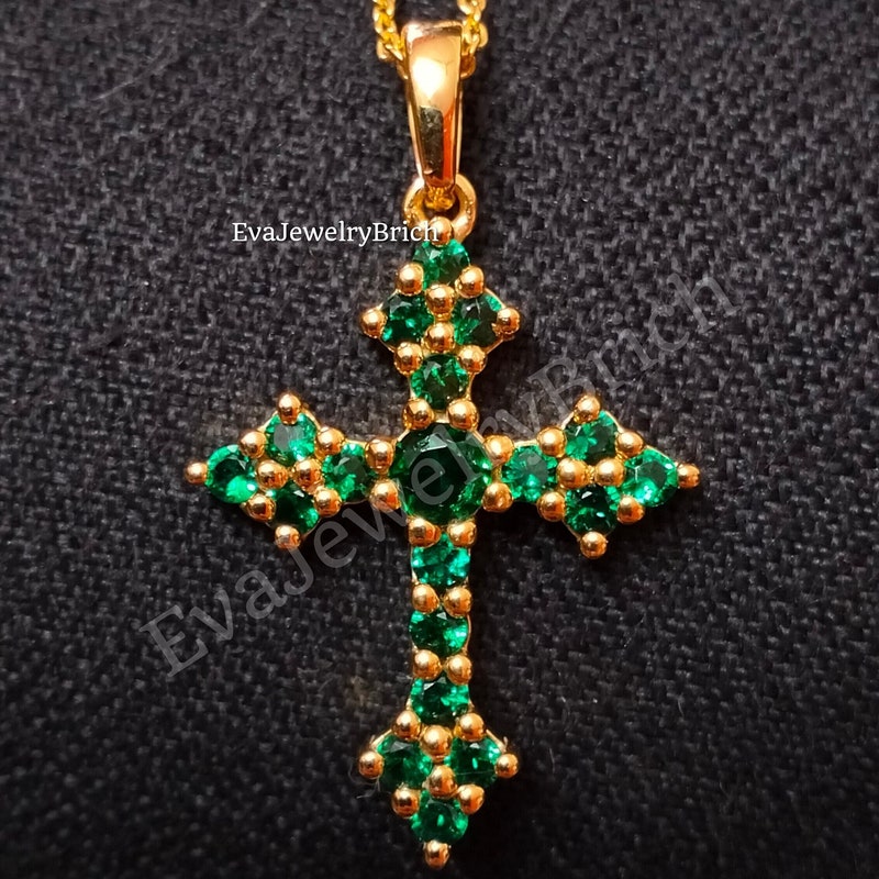 RG BLUE/MINT/GREEN CROSS NECKLACE main image 0