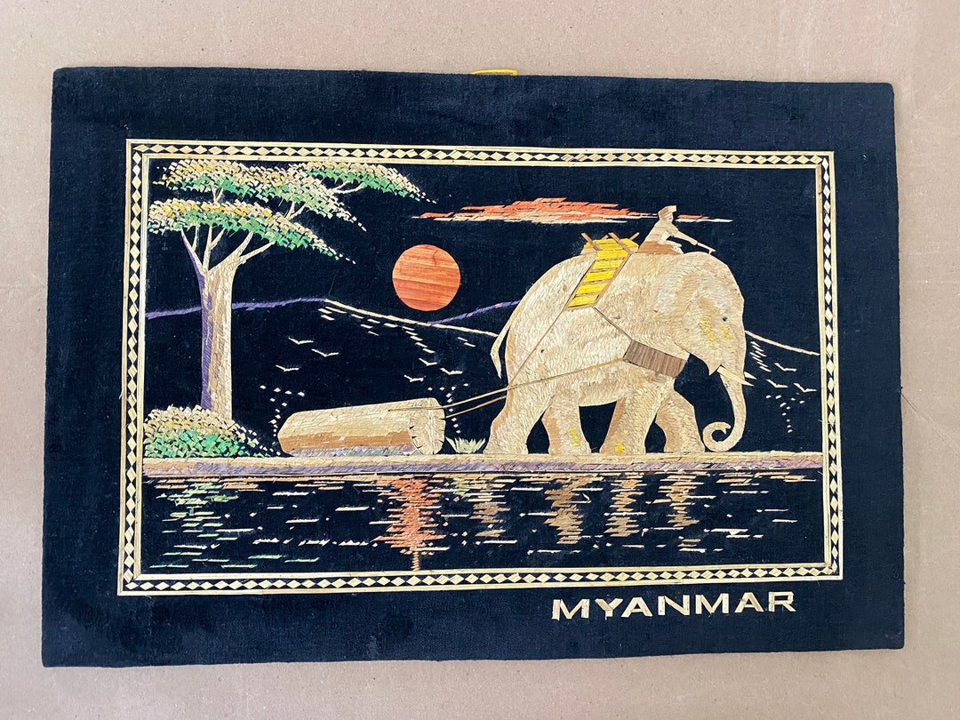 Authentic Unique Myanmar/burma Handcrafted Wall Art Exquisite Wood