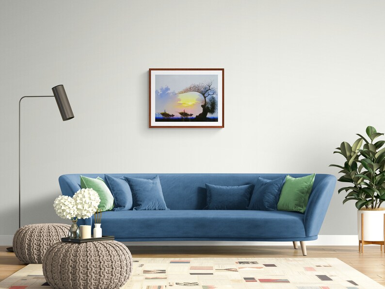 Myanmar/burmese Nature Handpainted Original Acrylic Painting Etsy UK