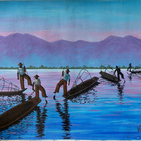 Myanmar Painting Art Etsy