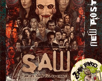 SAW Franchise (retro style) Poster