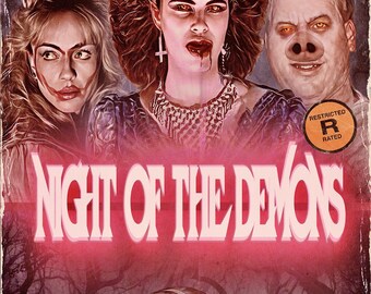 Night of The Demons (retro) poster