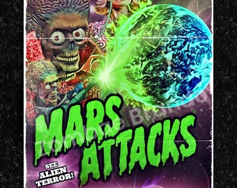 Mars Attacks (retro style) Poster