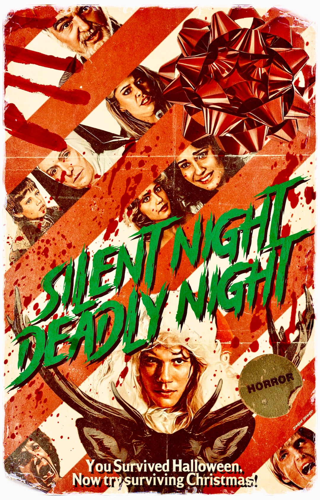 Silent Night Deadly Night retro Poster Etsy