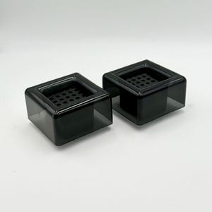 1970s Space Age Planters: Glossy Black Mid-Century Modern Decor
