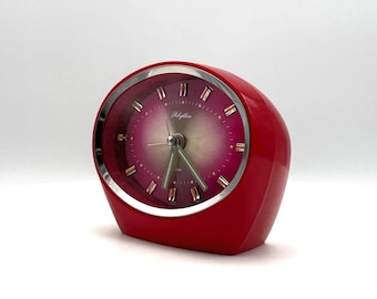 Vintage Rhythm 2 Jewel #51052 Alarm Clock Japan Circa 1960 Large