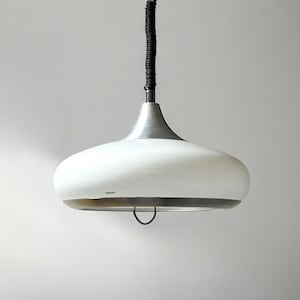 Vintage Stilux Milano Pendant Lamp: 70s Italian Space Age Lighting