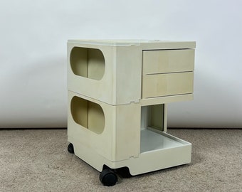 Iconic Boby Trolley by Joe Colombo - Two-drawers Storage Organizer - Italian Plastic Furniture MCM 70s - Space Age Drawers Cabinet