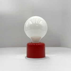 Space Age 70s table lamp - MCM design side table lamp - Italian Design Minimalistic Lamp - Lacquered Metal Side Table Light