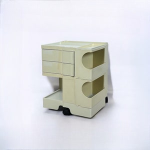 Iconic Boby Trolley by Joe Colombo - Two-drawers Storage Organizer - Italian Plastic Furniture MCM 70s - Space Age Drawers Cabinet
