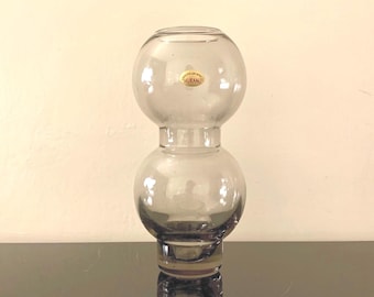 ヴィンテージ ムラーノガラス 花瓶 イタリア製 ブルー/レッド 70年代