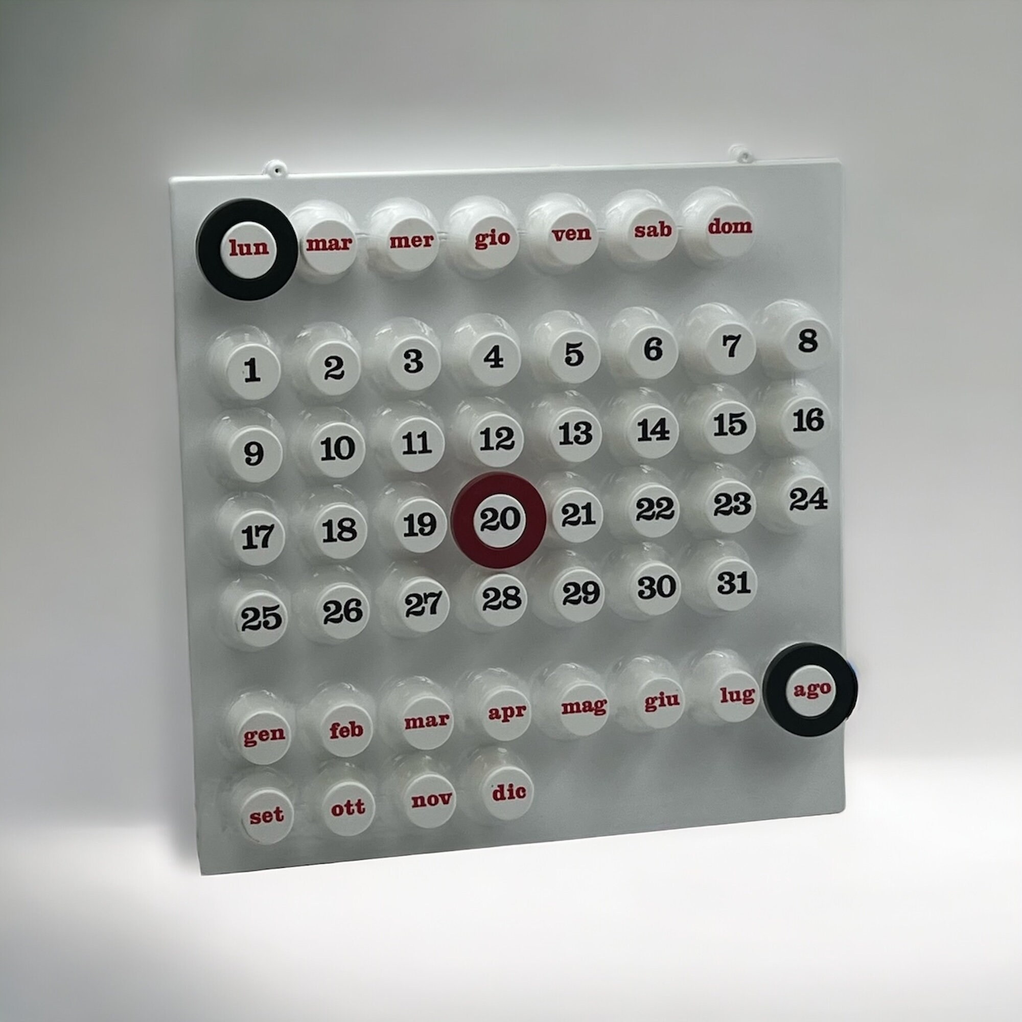 vintage Ring a Date Calendar 万年カレンダー 白