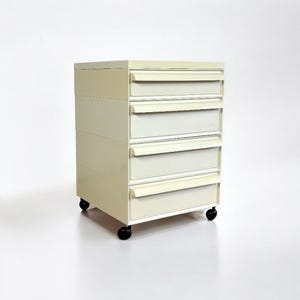 Vintage Kartell Off White Chest of Drawers - Simon Fussell 1970s Design