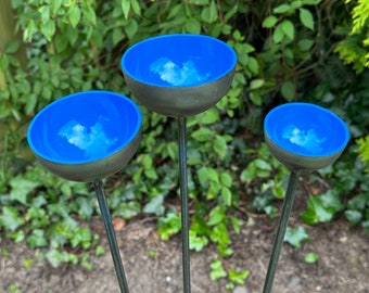 Bee/Butterfly/Bird Water Catchers/Bird Bath /Feeder/Garden Gift /Set of 3/ Choice of colours