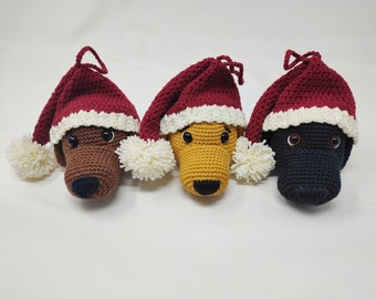 Labrador Christmas bauble crochet pattern