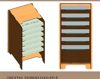 A4 paper storage box template, svg dxf file for laser cutting, office furniture svg;