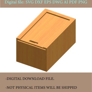 Laser-cut Wooden Storage Box Files, Vector Files, Stackable Design; Efficiently Organize Your Space with Laser Cut Wooden Storage Boxes