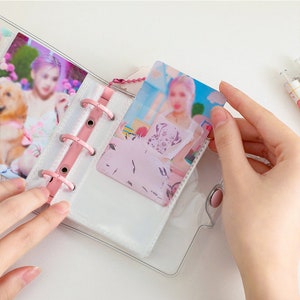 Cute Photocard Holder Keychain For Kpop Photo Cards | Clear Vinyl PC Holder For Kpop Fans